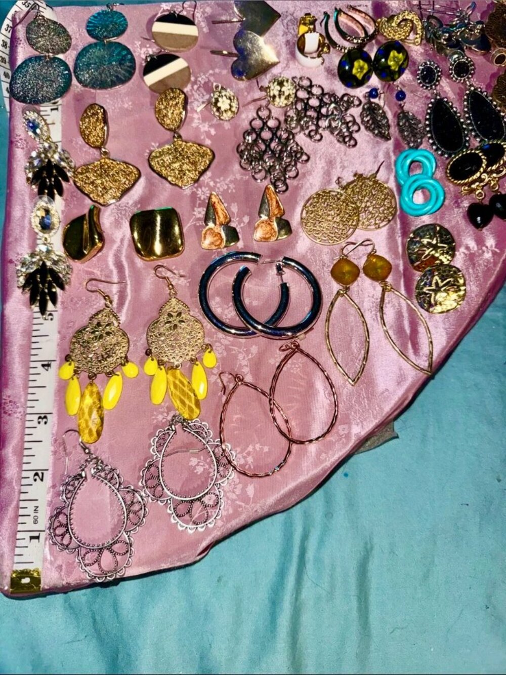 Mixed Metal Yellow Drop Earrings - Women’s Fashion Earrings lot